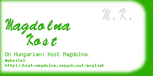 magdolna kost business card